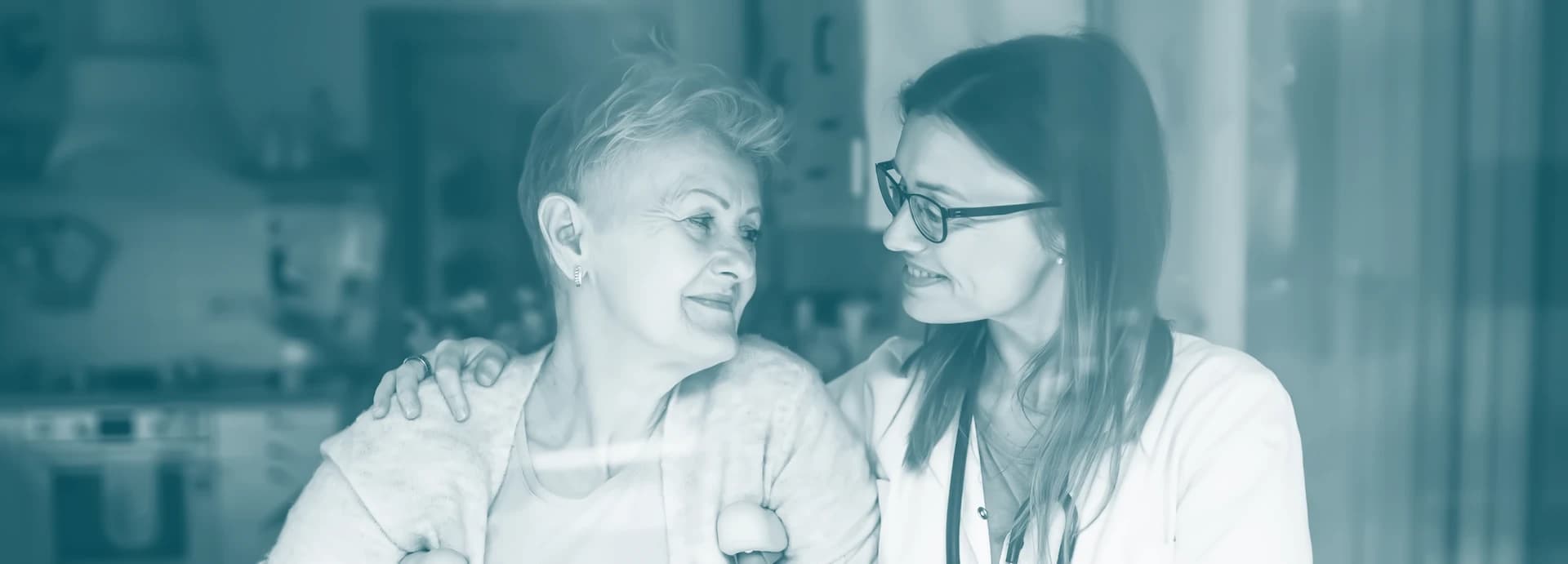 Nurse supporting orthopaedic recovery at home